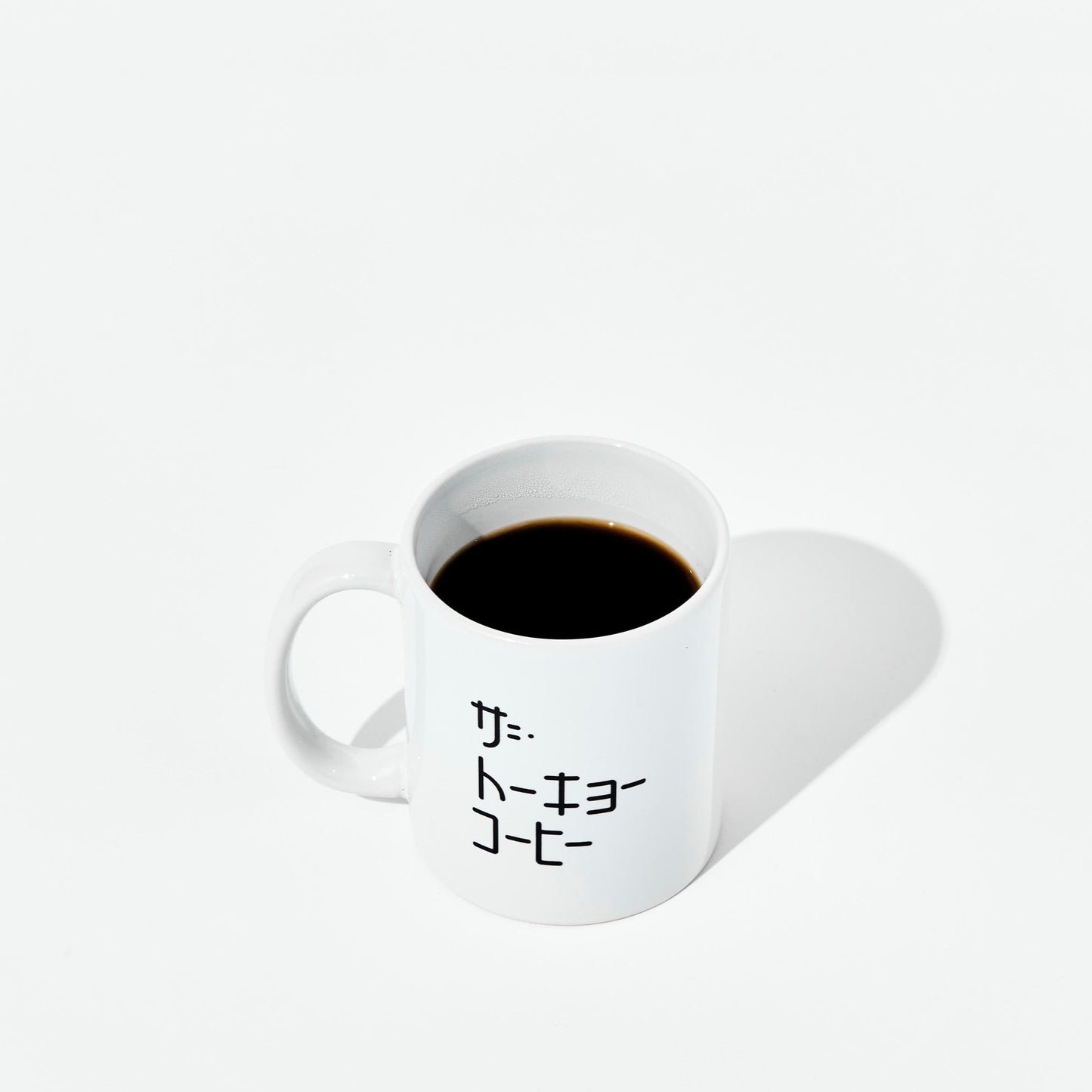 The Tokyo Coffee Aoyoma Blend Brewed Into White Mug